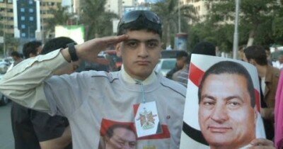 Demonstators in Egypt Show Support For Hosni Mubarak